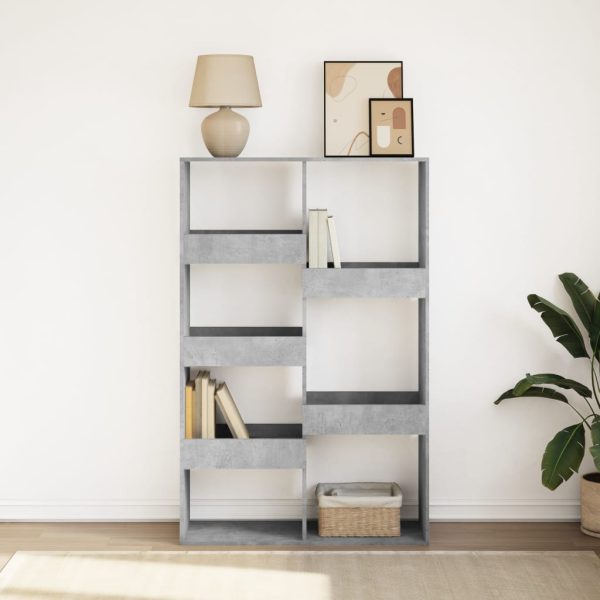 Libreria Grigio Cemento 100x33x155,5 Cm In Legno Multistrato - Image 3