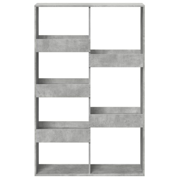Libreria Grigio Cemento 100x33x155,5 Cm In Legno Multistrato - Image 4
