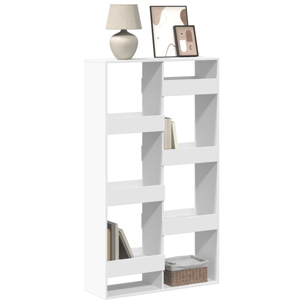 Libreria Bianca 100x33x175 Cm In Legno Multistrato