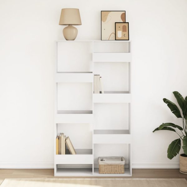 Libreria Bianca 100x33x175 Cm In Legno Multistrato - Image 3