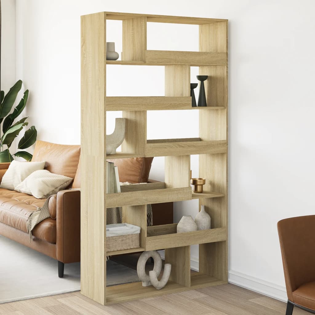 Libreria Rovere Sonoma 100x33x187,5 Cm In Truciolato