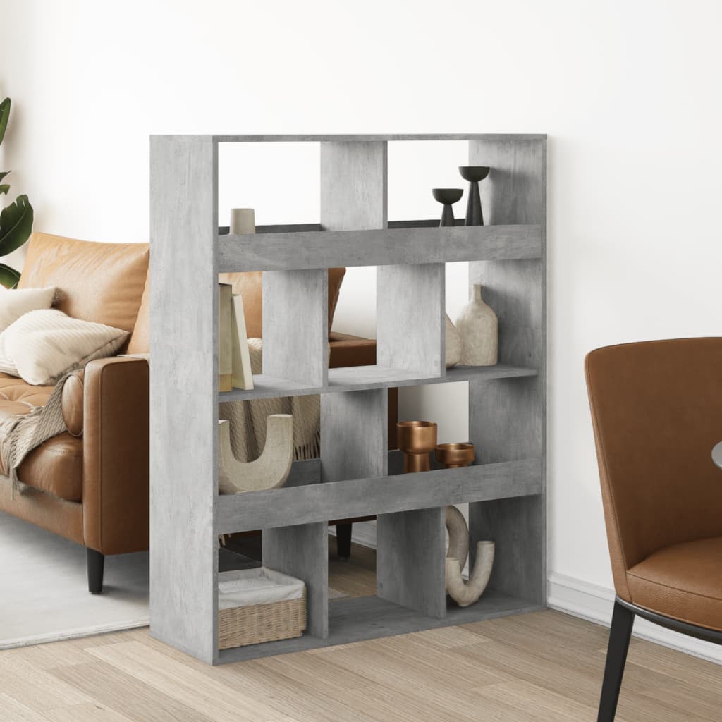 Divisorio Stanza Grigio Cemento 100x33x125,5 Cm In Truciolato