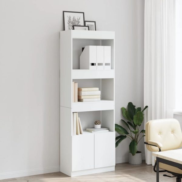 Credenza Bianca 63x33x180 Cm In Truciolato - Image 3