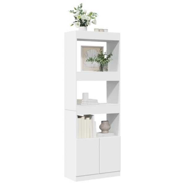 Credenza Bianca 63x33x180 Cm In Truciolato - Image 4