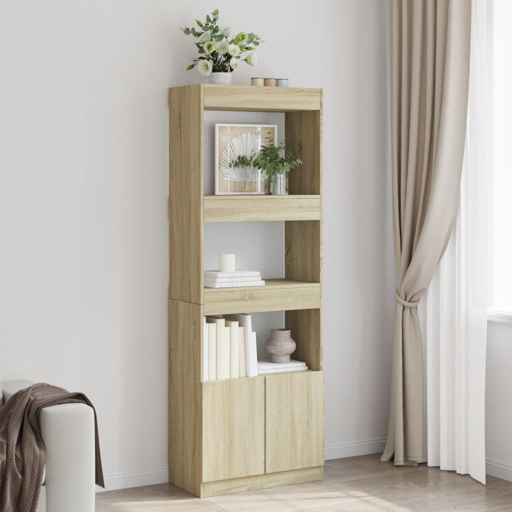 Credenza Rovere Sonoma 63x33x180 Cm In Truciolato