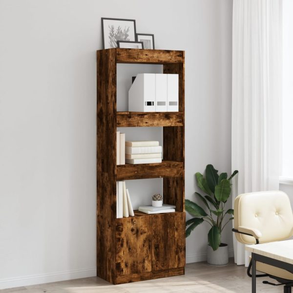 Credenza Rovere Fumo 63x33x180 Cm In Truciolato - Image 3