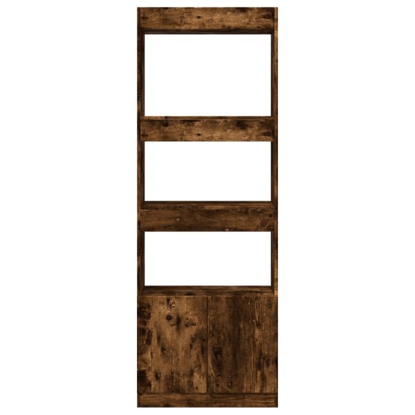 Credenza Rovere Fumo 63x33x180 Cm In Truciolato - Image 5