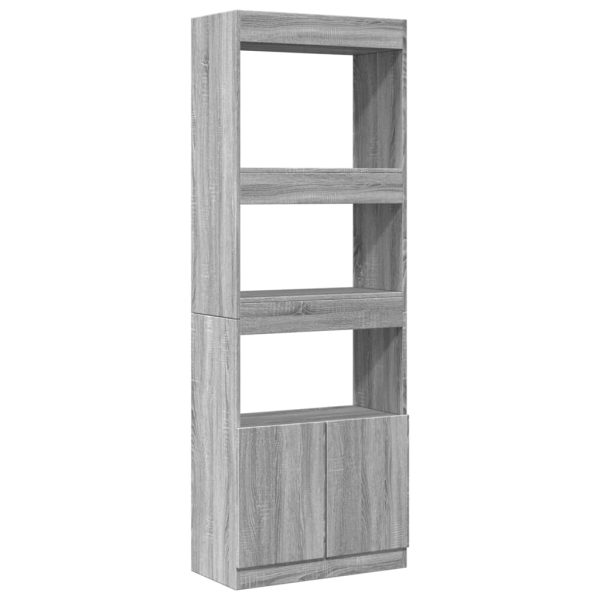 Credenza Grigio Sonoma 63x33x180 Cm In Truciolato - Image 2