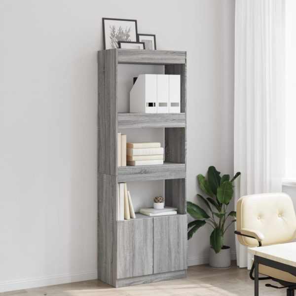Credenza Grigio Sonoma 63x33x180 Cm In Truciolato - Image 3