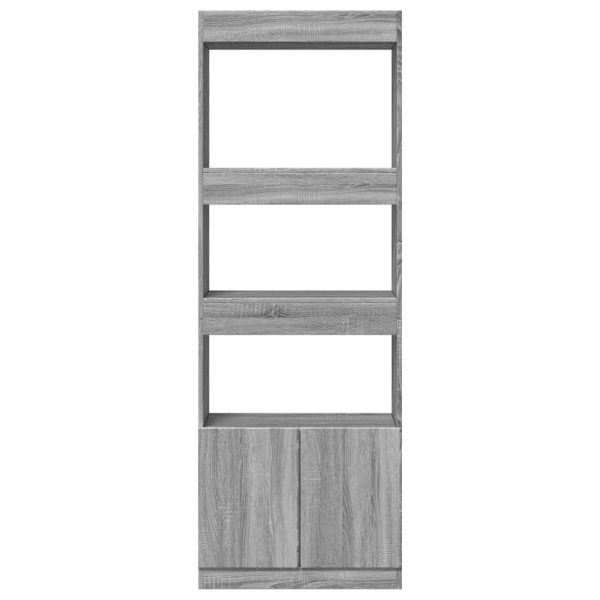 Credenza Grigio Sonoma 63x33x180 Cm In Truciolato - Image 5