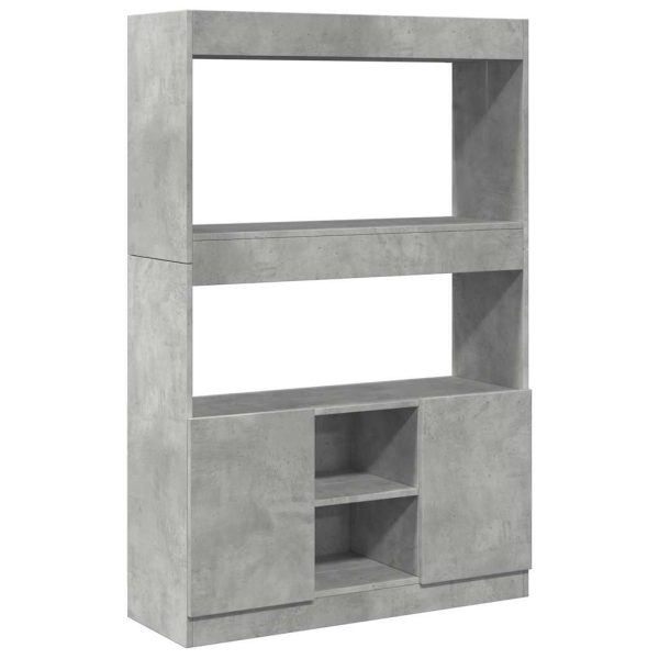 Credenza Grigio Cemento 92x33x140 Cm In Legno Multistrato - Image 2
