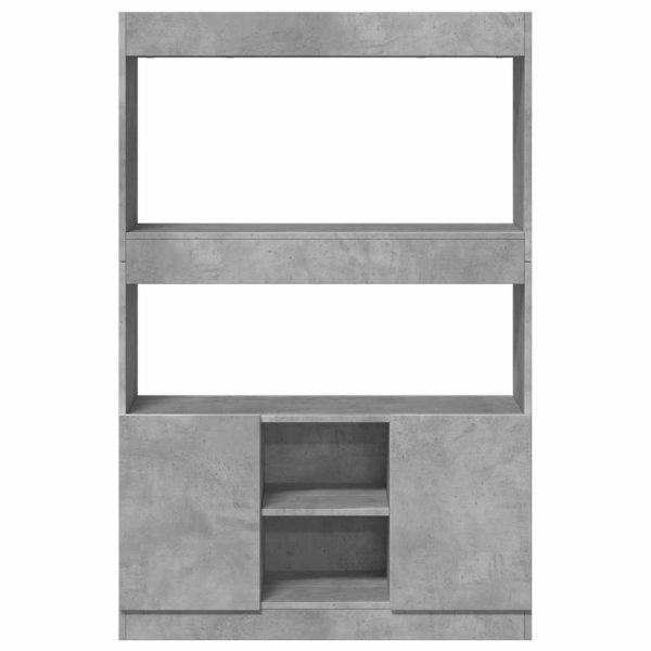 Credenza Grigio Cemento 92x33x140 Cm In Legno Multistrato - Image 5