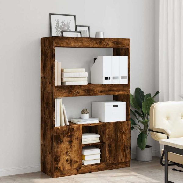 Credenza Rovere Fumo 92x33x140 Cm In Legno Multistrato - Image 3