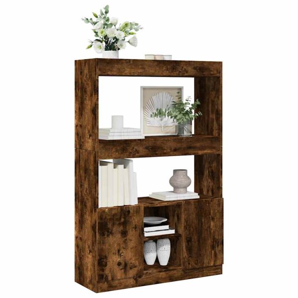 Credenza Rovere Fumo 92x33x140 Cm In Legno Multistrato - Image 4