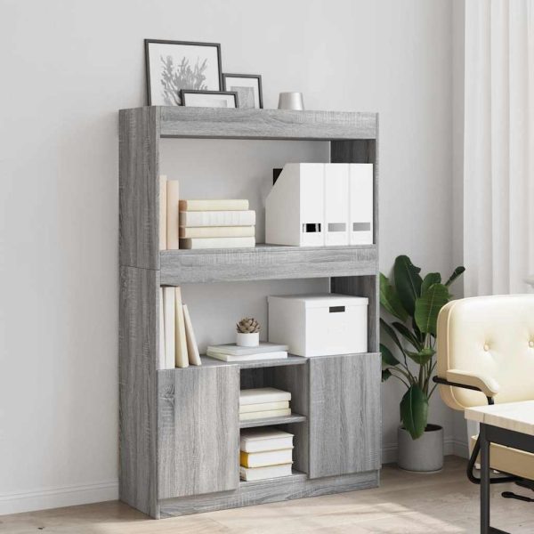 Credenza Grigio Sonoma 92x33x140 Cm In Legno Multistrato - Image 3