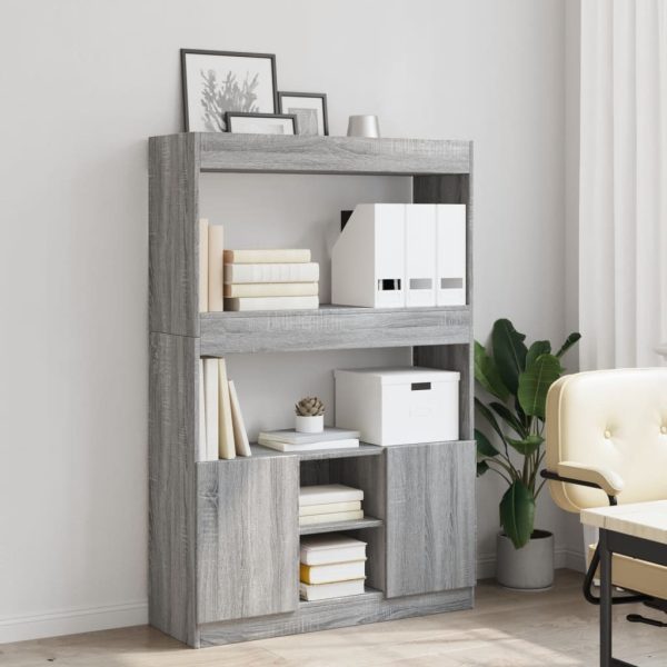 Credenza Grigio Sonoma 92x33x140 Cm In Legno Multistrato - Image 5
