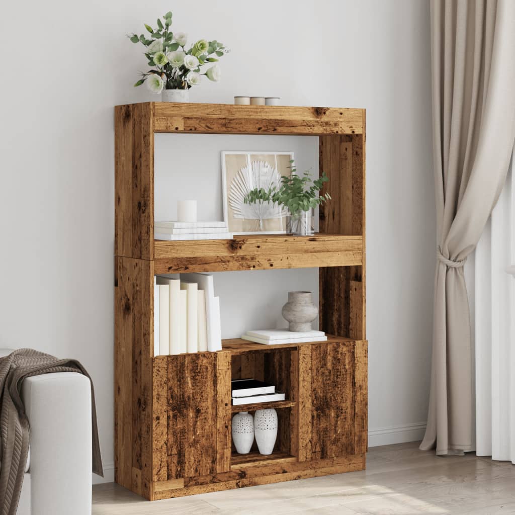 Credenza Legno Antico 92x33x140 Cm In Legno Multistrato