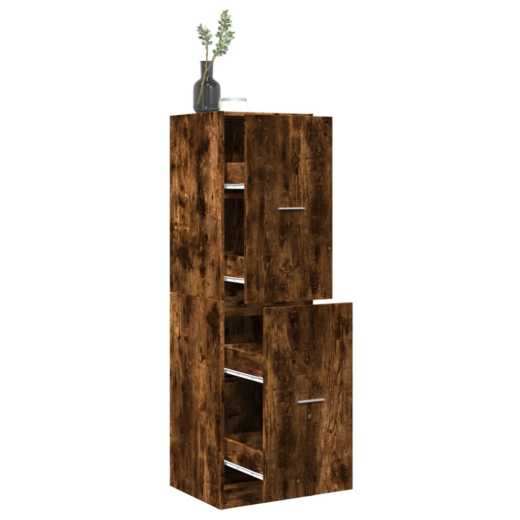 Armadietto Da Farmacia Rovere Fumo 40x41x144,5 Cm In Truciolato