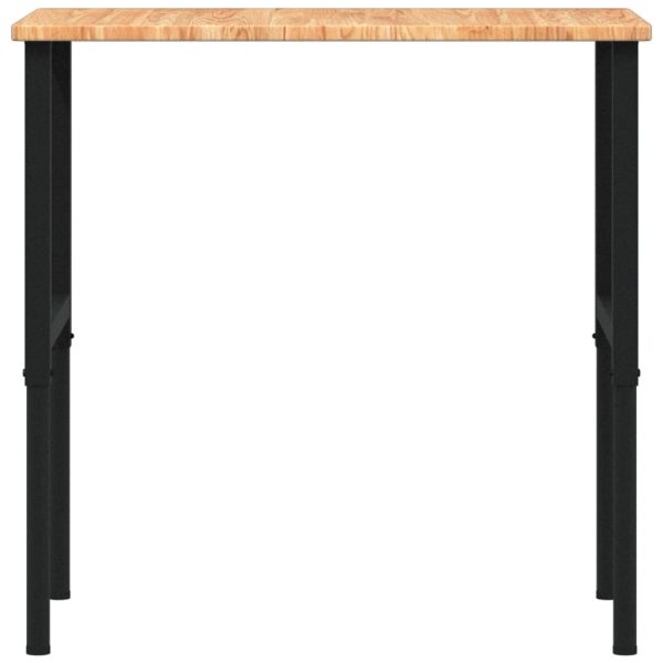 Banco Lavoro Marrone Chiaro 100x60x(71,5-98cm Legno Di Rovere - Image 4
