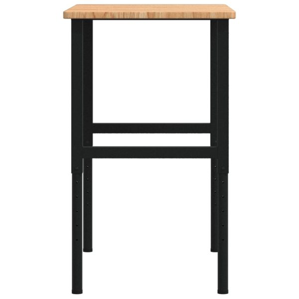 Banco Lavoro Marrone Chiaro 100x60x(71,5-98cm Legno Di Rovere - Image 6