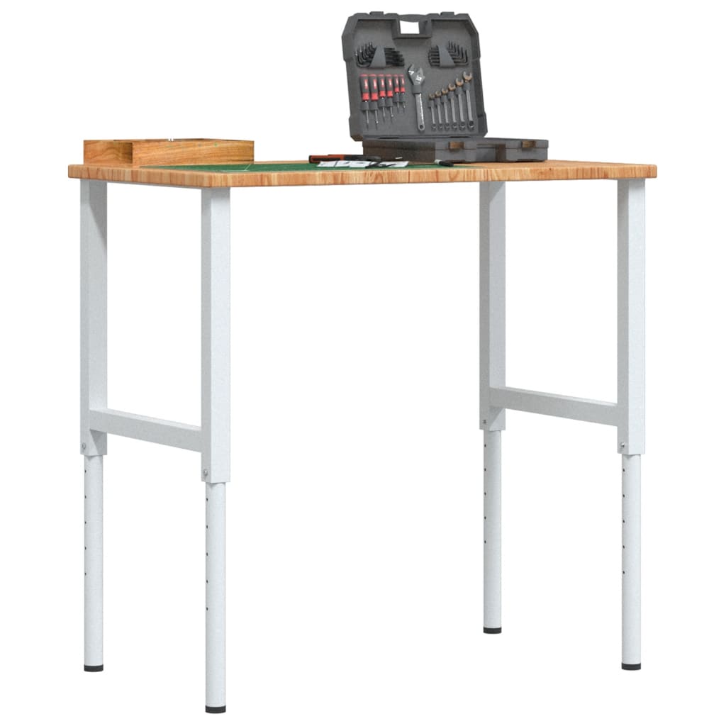 Banco Lavoro Marrone Chiaro 100x60x(71,5-98cm Legno Di Rovere