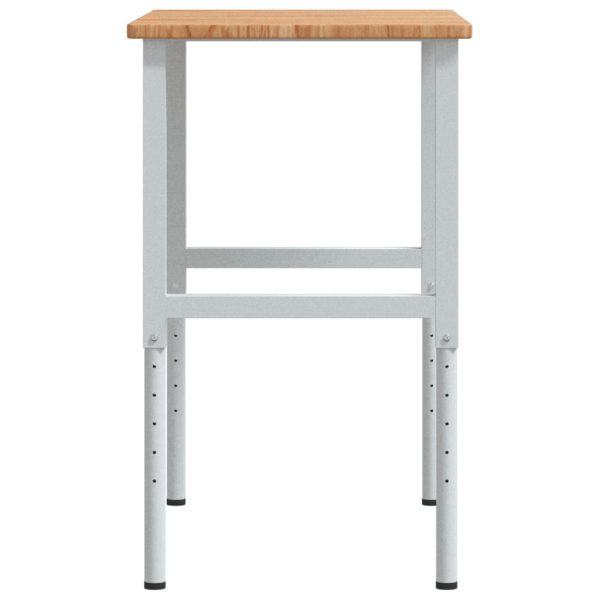 Banco Lavoro Marrone Chiaro 100x60x(71,5-98cm Legno Di Rovere - Image 6