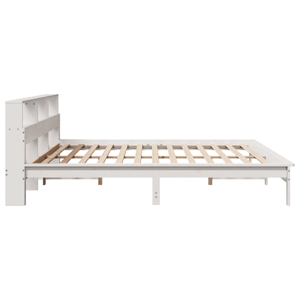 Letto Senza Materasso Bianco 180x200 Cm Legno Massello Di Pino - Image 5