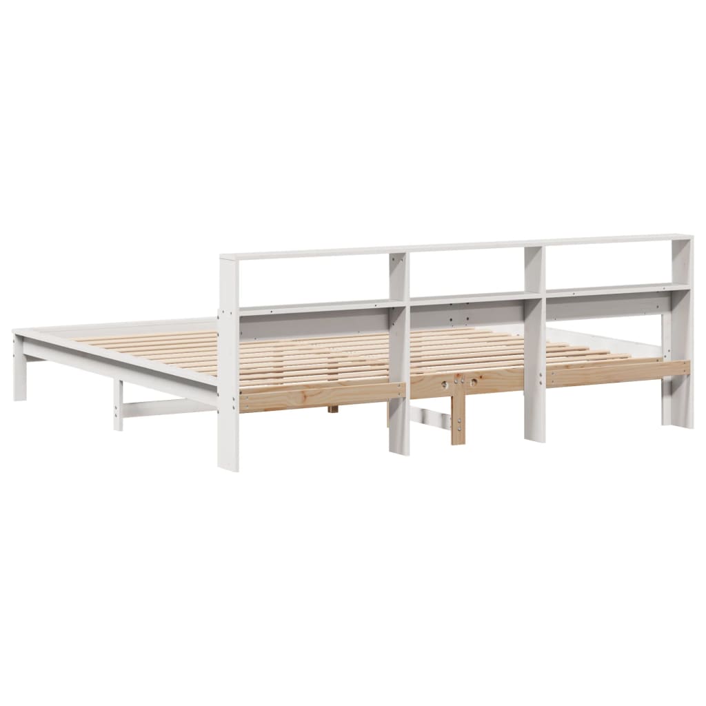 Letto Senza Materasso Bianco 180x200 Cm Legno Massello Di Pino - Image 6