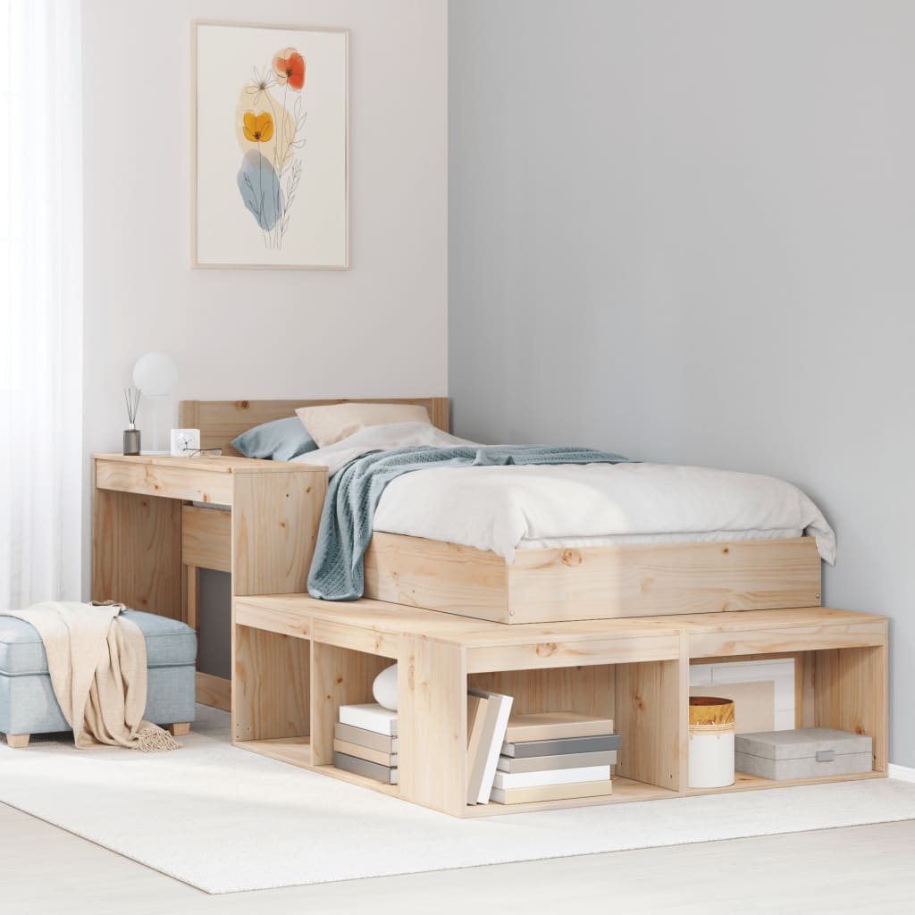 Letto Senza Materasso 75x190 Cm In Legno Massello Pino