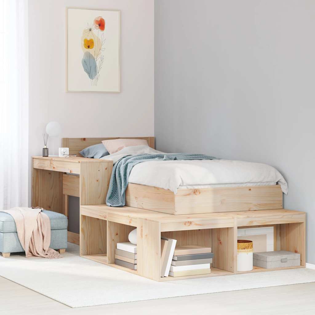 Giroletto Senza Materasso 80x200 Cm In Legno Massello Pino