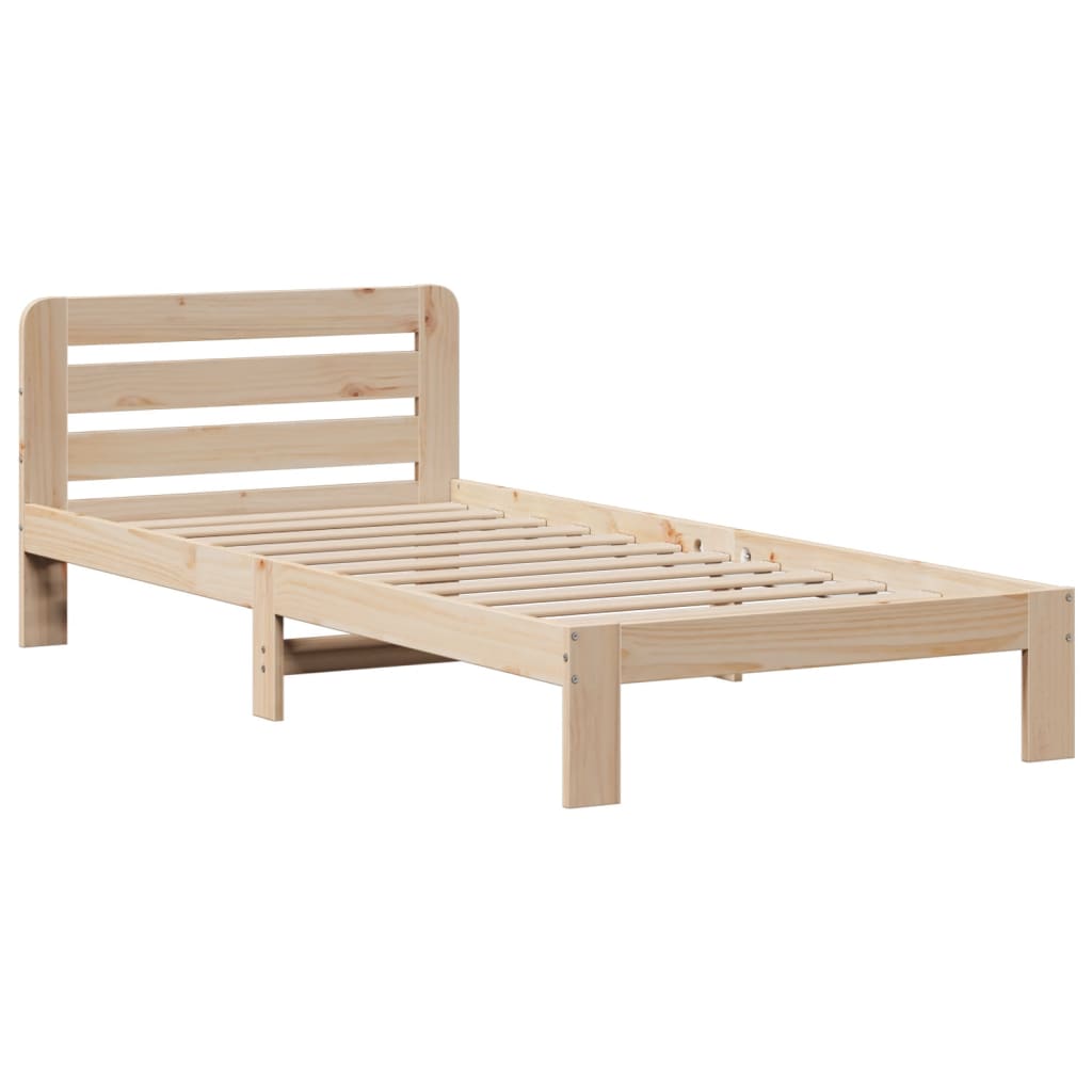 Giroletto Con Libreria Senza Materasso 75x190 Cm In Legno Pino - Image 5