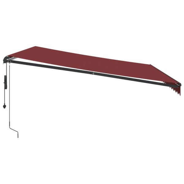 Tenda Da Sole Retrattile Automatica Con Led Bordò 450x300 cm - Image 5