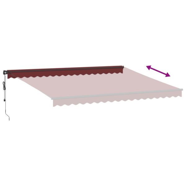 Tenda Da Sole Retrattile Automatica Con Led Bordò 450x300 cm - Image 6