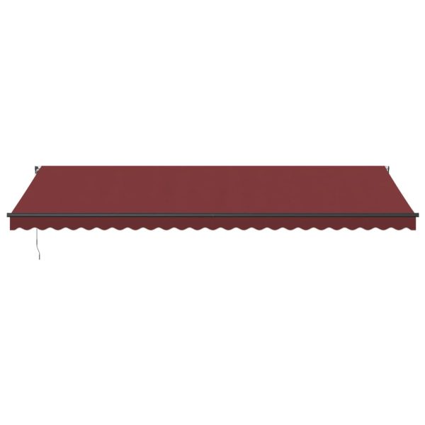 Tenda Da Sole Retrattile Manuale Con Led Bordò 600x300 cm - Image 4