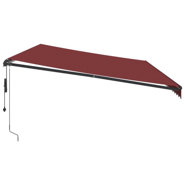 Tenda Da Sole Retrattile Automatica Con Led Bordò 600x300 cm - Image 5