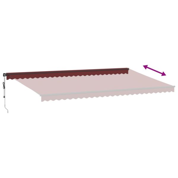 Tenda Da Sole Retrattile Automatica Con Led Bordò 600x300 cm - Image 6