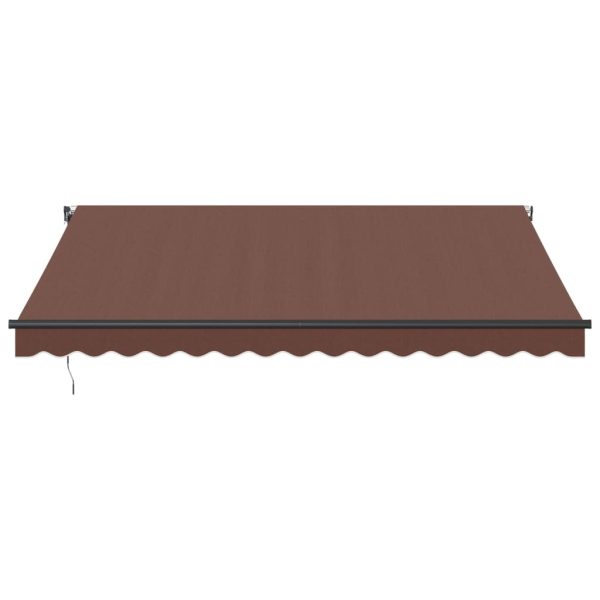Tenda Da Sole Retrattile Automatica Con Led Marrone 400x300 cm - Image 4