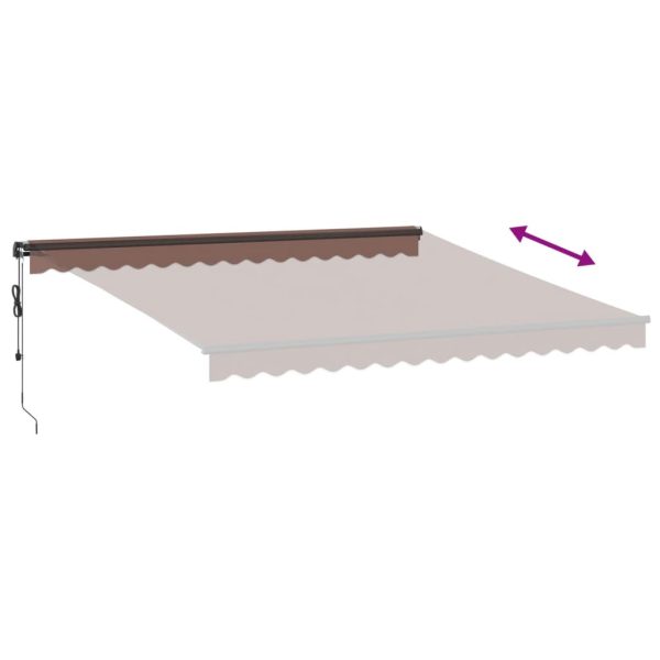 Tenda Da Sole Retrattile Automatica Con Led Marrone 400x300 cm - Image 6