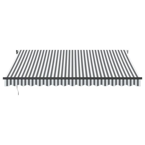 Tenda Sole Retrattile Automatica Antracite E Bianco 400x300 cm - Image 3