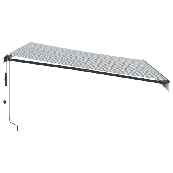 Tenda Sole Retrattile Automatica Antracite E Bianco 400x300 cm - Image 4