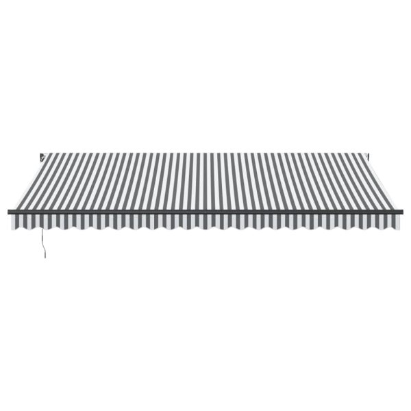Tenda Da Sole Retrattile Manuale Antracite E Bianco 500x300 cm - Image 3