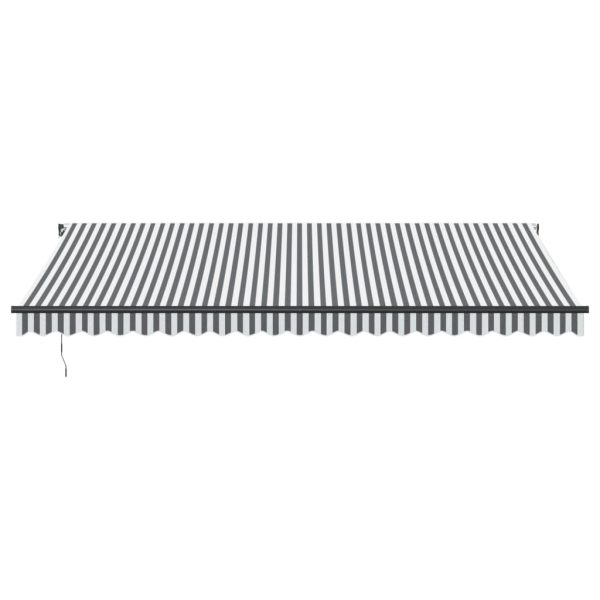 Tenda Retrattile Manuale Con Led Antracite/ Bianco 500x300 cm - Image 4