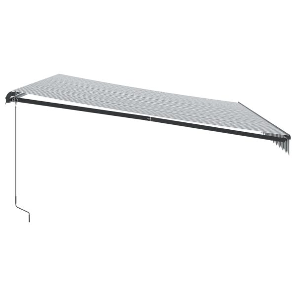 Tenda Retrattile Manuale Con Led Antracite/ Bianco 500x300 cm - Image 5