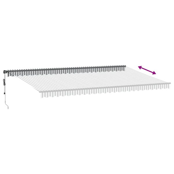 Tenda Retrattile Automatica Led Antracite E Bianco 600x300 cm - Image 6