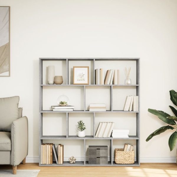 Libreria Grigio Cemento 132x29x141,5 Cm In Legno Multistrato - Image 3