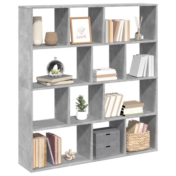 Libreria Grigio Cemento 132x29x141,5 Cm In Legno Multistrato - Image 4