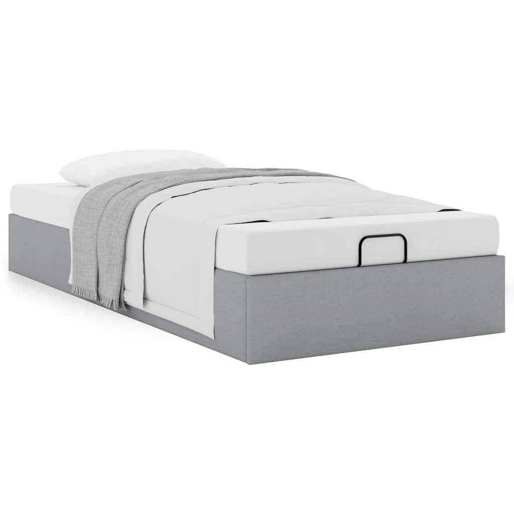 Struttura Letto Pouf Senza Materasso 90x200 Cm In Tessuto - Image 4