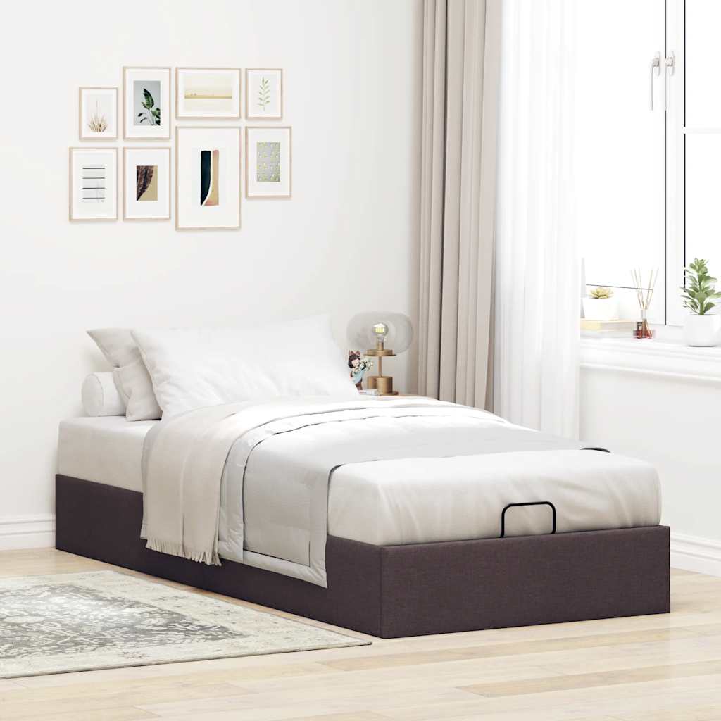 Struttura Letto Pouf Senza Materasso 90x200 Cm In Tessuto - Image 3