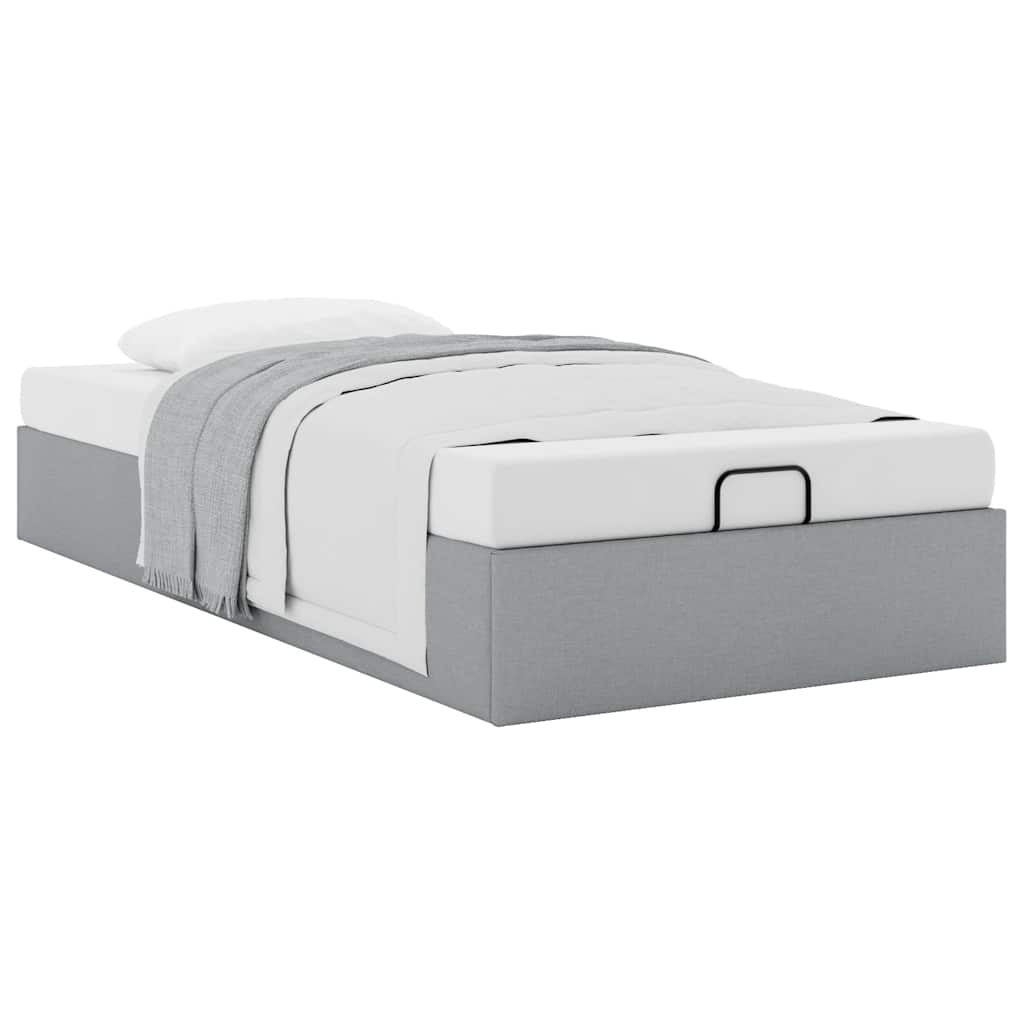 Struttura Letto Pouf Senza Materasso 100x200 Cm In Tessuto - Image 5
