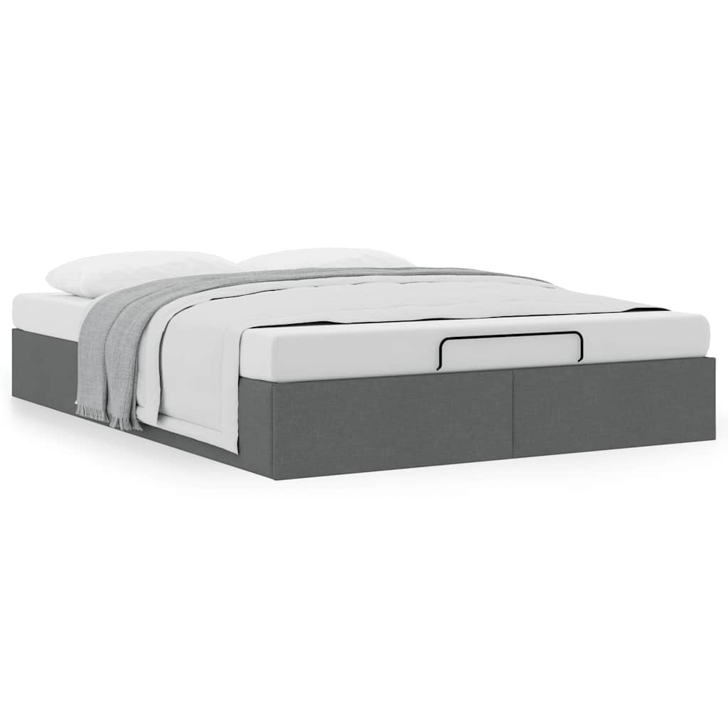 Struttura Letto Pouf Senza Materasso 140x190 Cm In Tessuto - Image 4